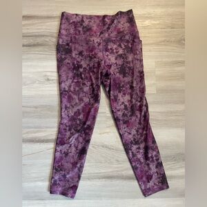 Athleta Purple  Tie-Dye Leggings HARDLY WORN!